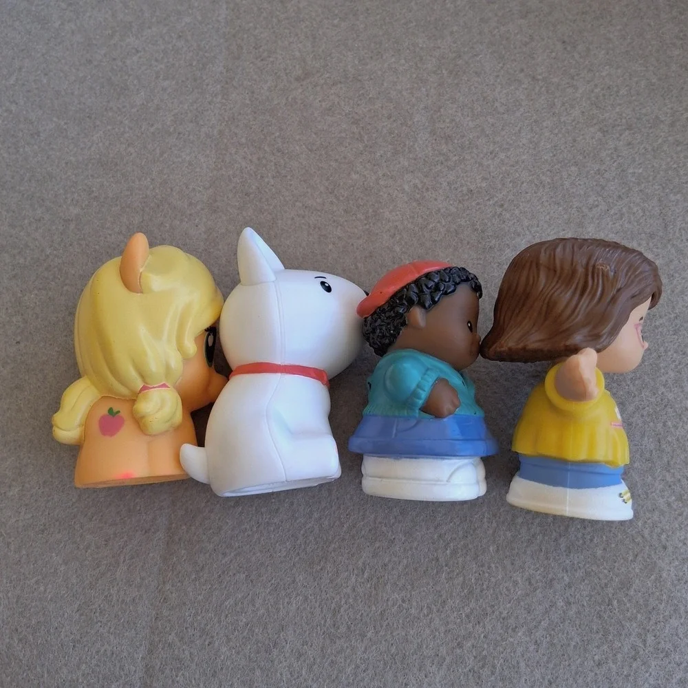 Fisher-Price Little People Target Bullseye Dog Mascot Lot 3 Figures + Playskool